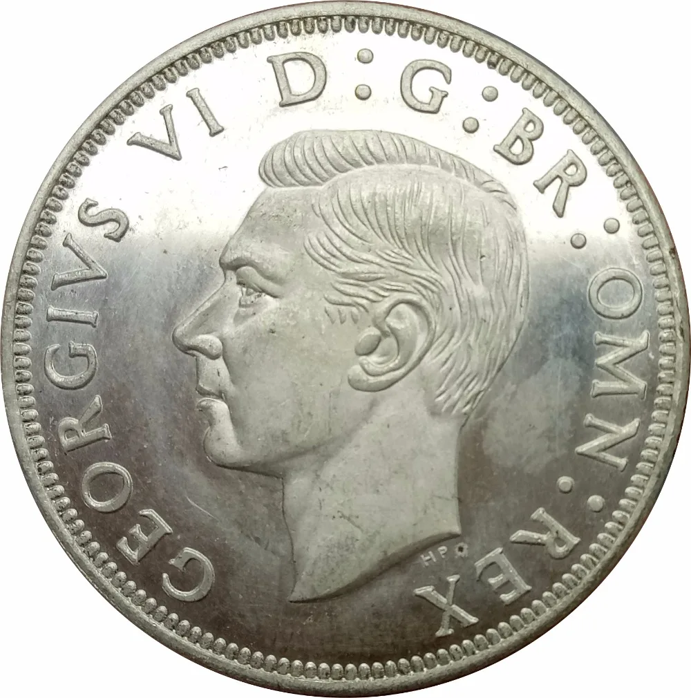 

British 1952 1943 1940 1938 Half Crown King George VI English London Silver Royal Mint Family Plated Silver Copy Coins