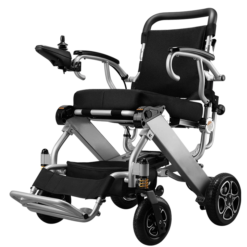 Can be on the plane Electric font b wheelchair b font lithium battery folding portable scooter