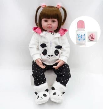 

58cm Silicone Vinyl Reborn Baby Doll Lifelike Newborn Girls l.o.l reborn Toddler Dolls toddler toys Kids Birthday Gift Present