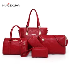 New 6Pcs/Set Fashion Luxury Designer Crocodile PU Leather Tote Shoulder Satchel Messenger Clutches Composite Bags Brand Handbags New 6Pcs/Set Fashion Luxury Designer Crocodile PU Leather Tote Shoulder Satchel Messenger Clutches Composite Bags Brand Handbags