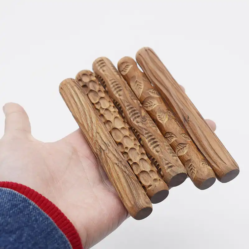 textured rolling pins for pottery