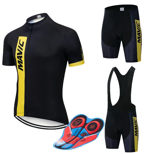 US $11.21 2019 Team Mavic Cycling Jerseys Bicycle Clothes Wear Quick-Dry Bib Gel Sets Clothes Ropa Ciclismo U