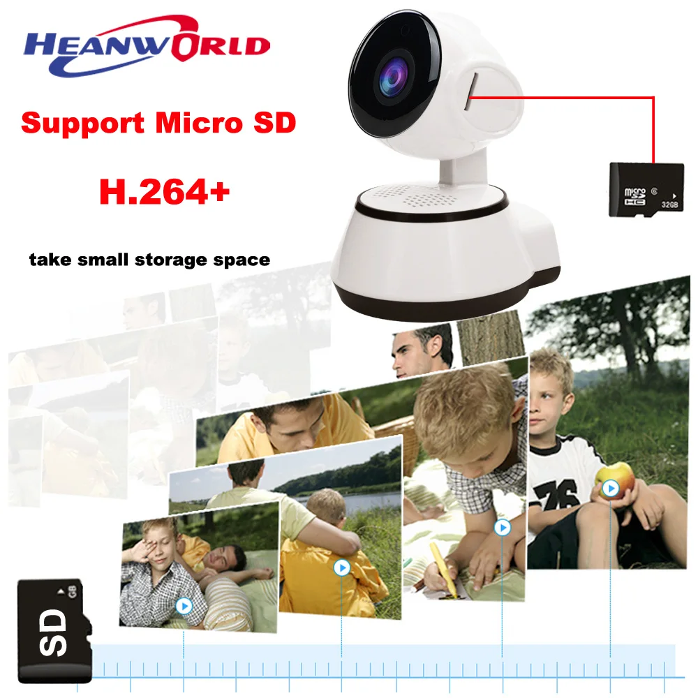 IP камера Heanworld 720P HD Беспроводная с функцией ночной съемки|wifi baby monitor|plug and playhd ip |
