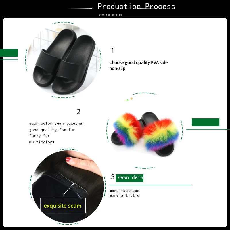 ZDFURS * 2019 Горячая Летняя распродажа лисий мех тапочки из ЭВА подошва Мода из натурального меха, шлепанцы без задника с открытыми пальцами