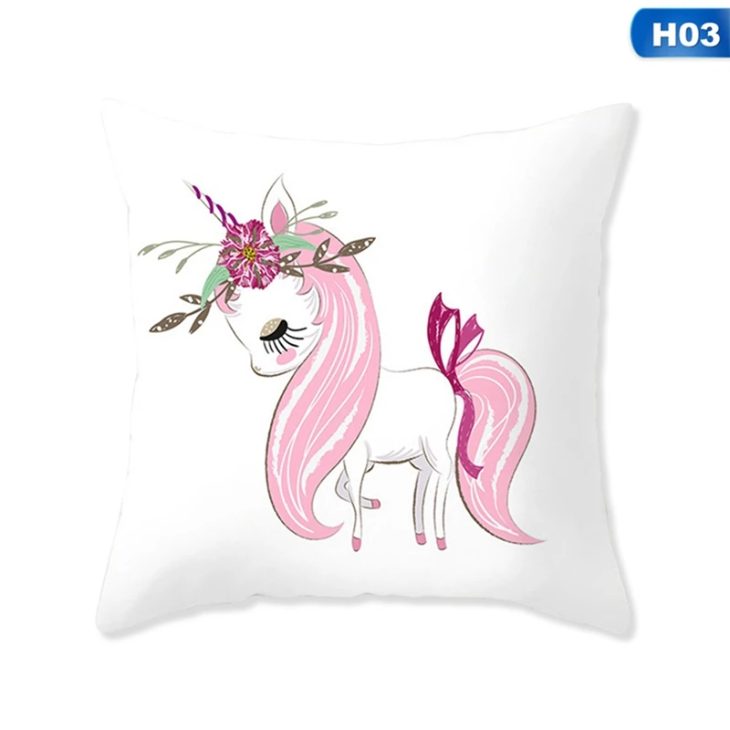 45x45cm Flamingo Unicorn Pillow Case Decorative Pillowcase -Unicorn Fashion HTB1m1CSibvpK1RjSZFqq6AXUVXa0