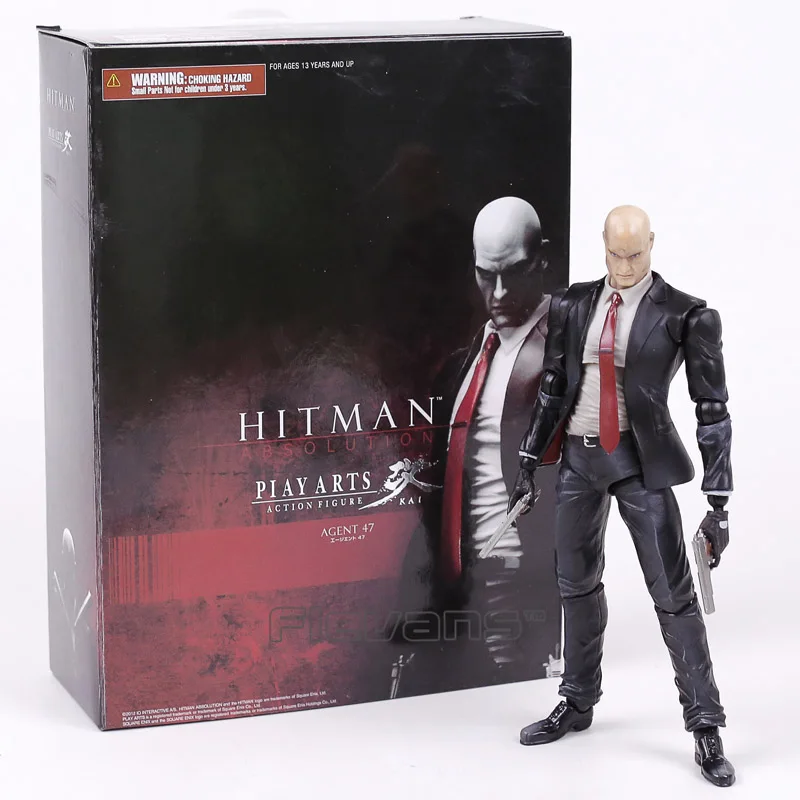 PLAY ARTS KAI HITMAN ABSOLUTION AGENT 47 ПВХ фигурка Коллекционная модель игрушки 23 см