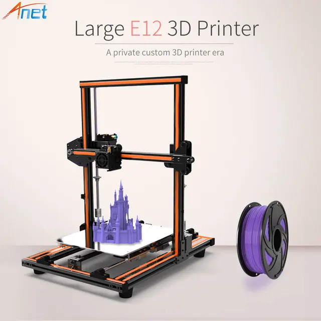 Best Price 2018New!Anet E10 E12 3D Printer DIY Kit Large Printing Size Aluminum Frame Multi-language High Precision Reprap i3 with Filament Best Price 2018New!Anet E10 E12 3D Printer DIY Kit Large Printing Size Aluminum Frame Multi-language High Precision Reprap i3 with Filament