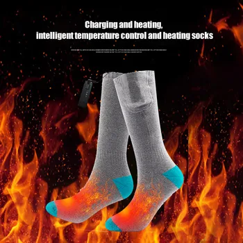 

New Fashion Style Rechargeable Heating Cotton Heated Socks Keep Warm Foot Electric Warming Charge Permitted To Both Men And Wom
