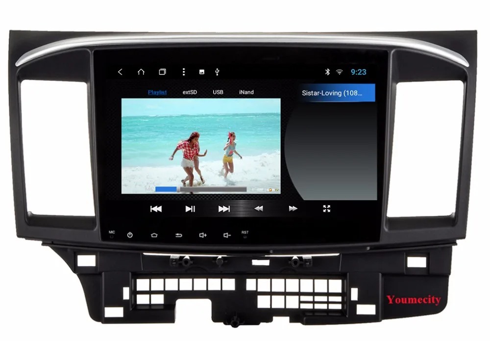 Youmecity Android 9,0 автомобильный DVD мультимедийный плеер для MITSUBISHI LANCER 2007- 9x10,1 дюймов 2DIN 3g/4G gps радио видео плеер