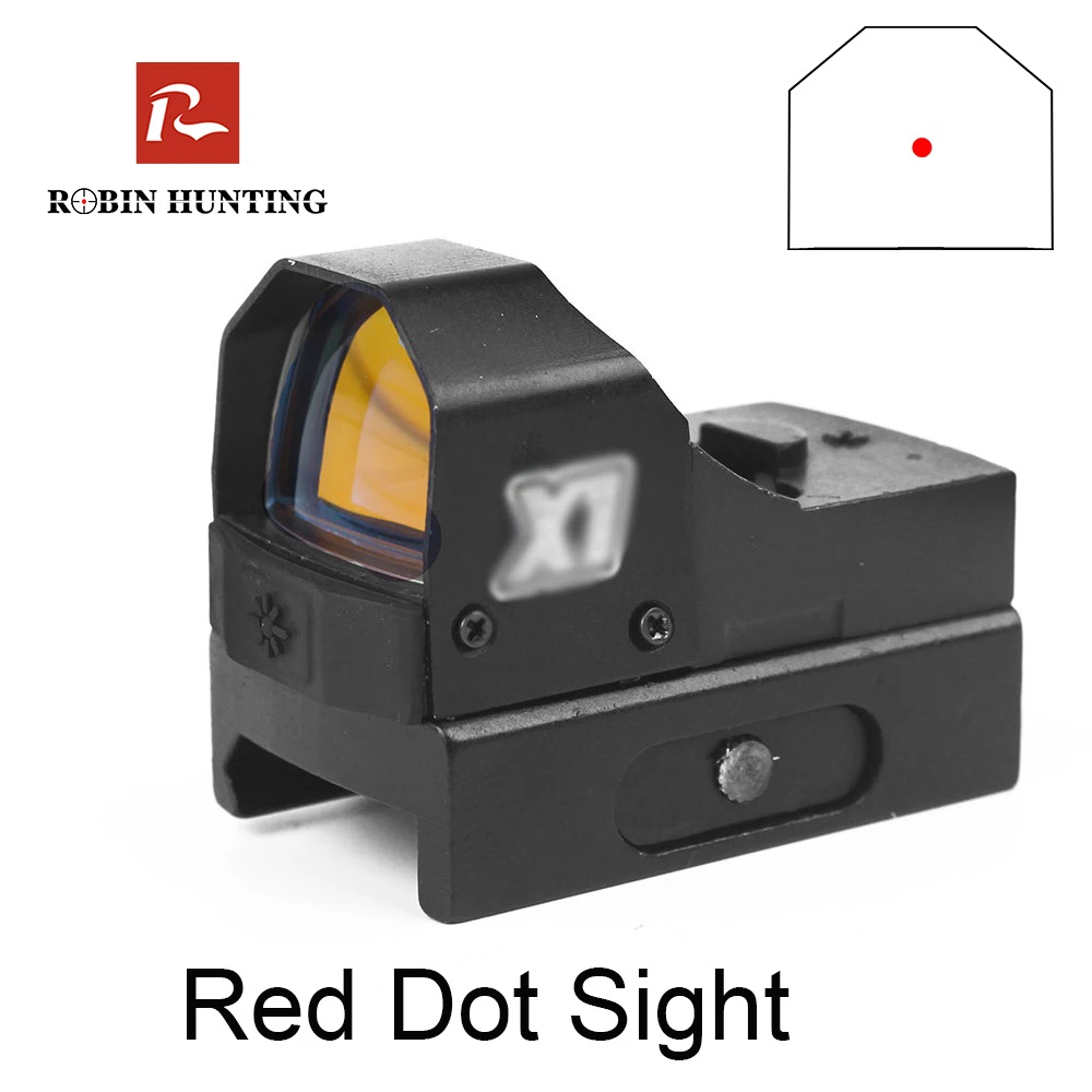

Robin Hunting HD105 Red Dot RMR Tactical Compact Mid Dot Reflex Collimator Sight Outdoor Airsoft Rifle Scope Optic Sight