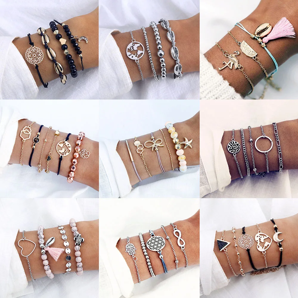 

VKME bracelet Drop shipping bracelet Multilayer bracelet ladies Bohemian adjustable size bracelet female jewelry