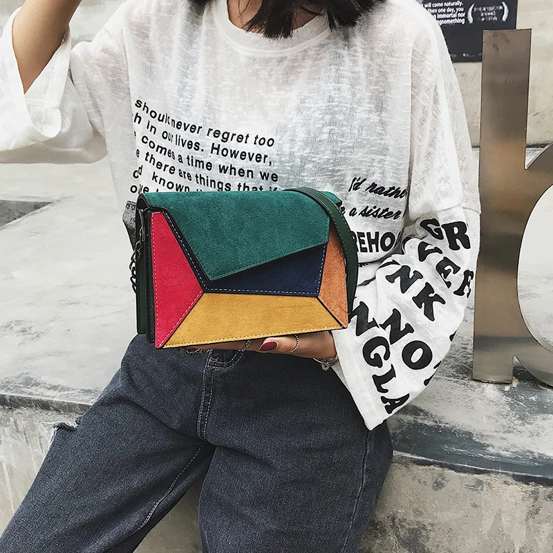 

2018 New Ladies Nubuck Paper Single Shoulder Bag Fashion women messenger bags