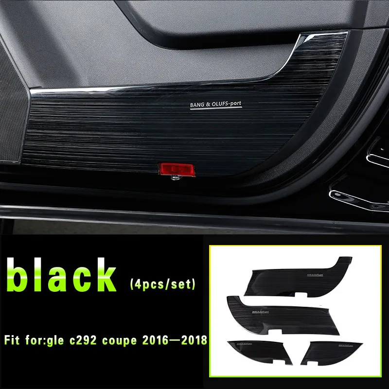 Для Mercedes Benz GLE W166 GLE coupe C292 350d amg защита для двери царапины Марка грязная отделка крышка стикер аксессуары - Название цвета: black GLE C292 coupe