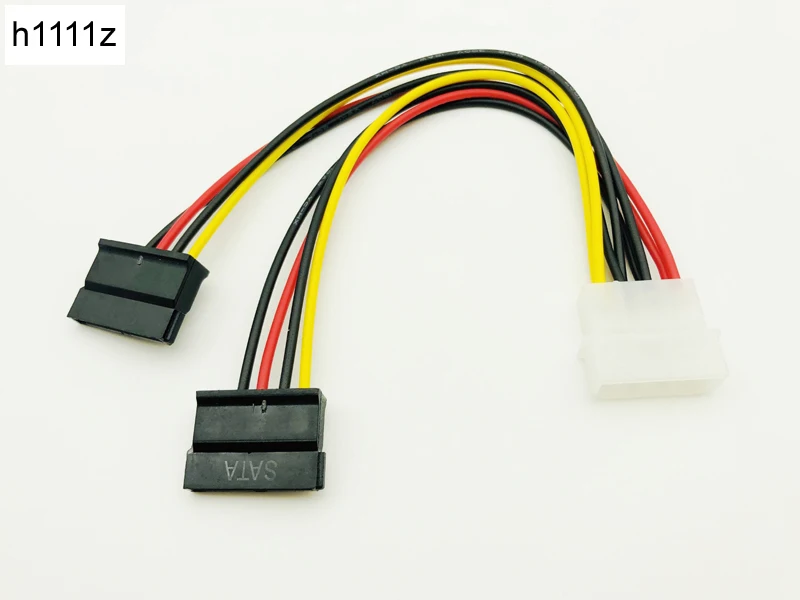4Pin IDE Molex to 2 Serial ATA SATA Splitter Hard Drive Power Adaptor Cable New