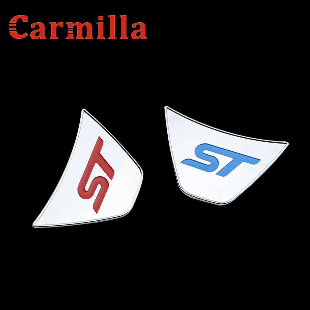

Carmilla Steering wheel st logo cover sticker for Ford New Fiesta Ecosport 2009 2010 2011 2012 2013 2014 2015 accessories