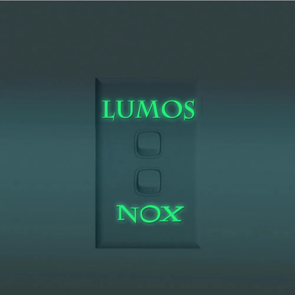 1Pcs Lumos Nox Light Switch Sticker Creative Glow in the dark Switch Sticker wall Sticker