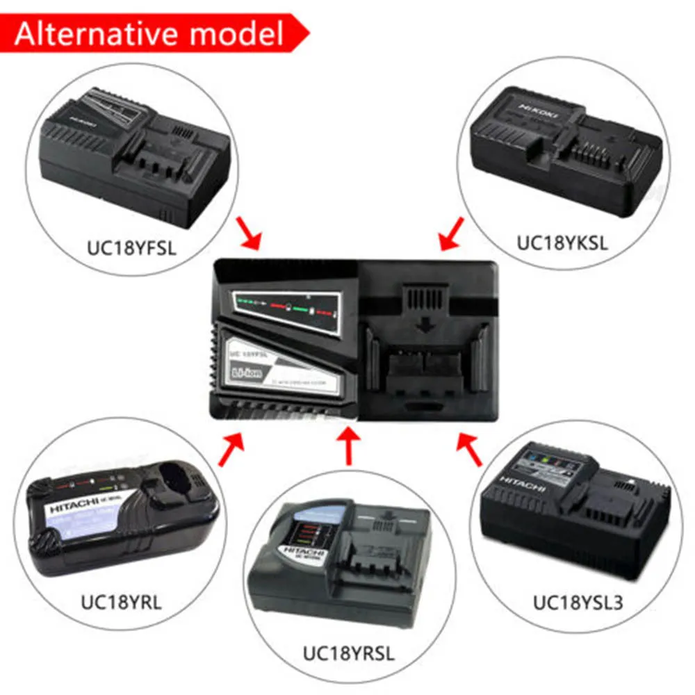 

4500mA Charger Replace for HITACHI UC18YKSL 14.4V to 18V Rapid Li-Ion Battery Charger for HITACHI EU/US/UK/AU Plug