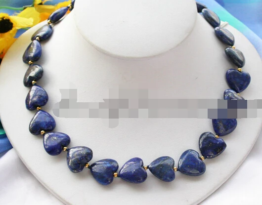 

ddh002571 nature 17" 18MM blue heart Lapis lazuli NECKLACE