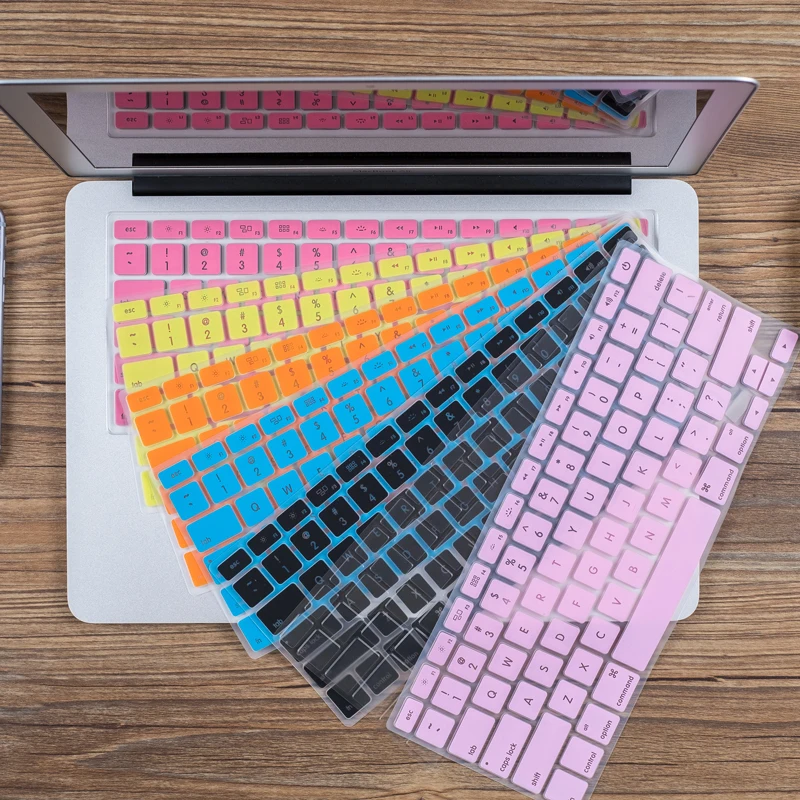 

50pcs For Macbook Keyboard Skin Colorful Silicone Keyboard Protector for MacBook 13.3 Air/13.3 Retina/15.4 Retina US Version