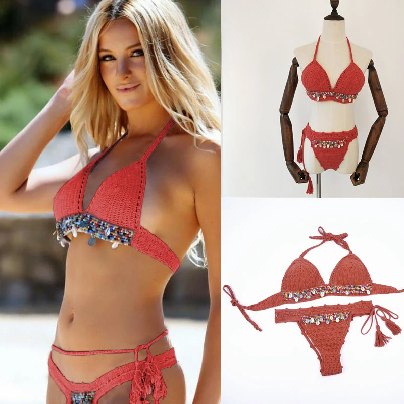 halter wrap swimsuit