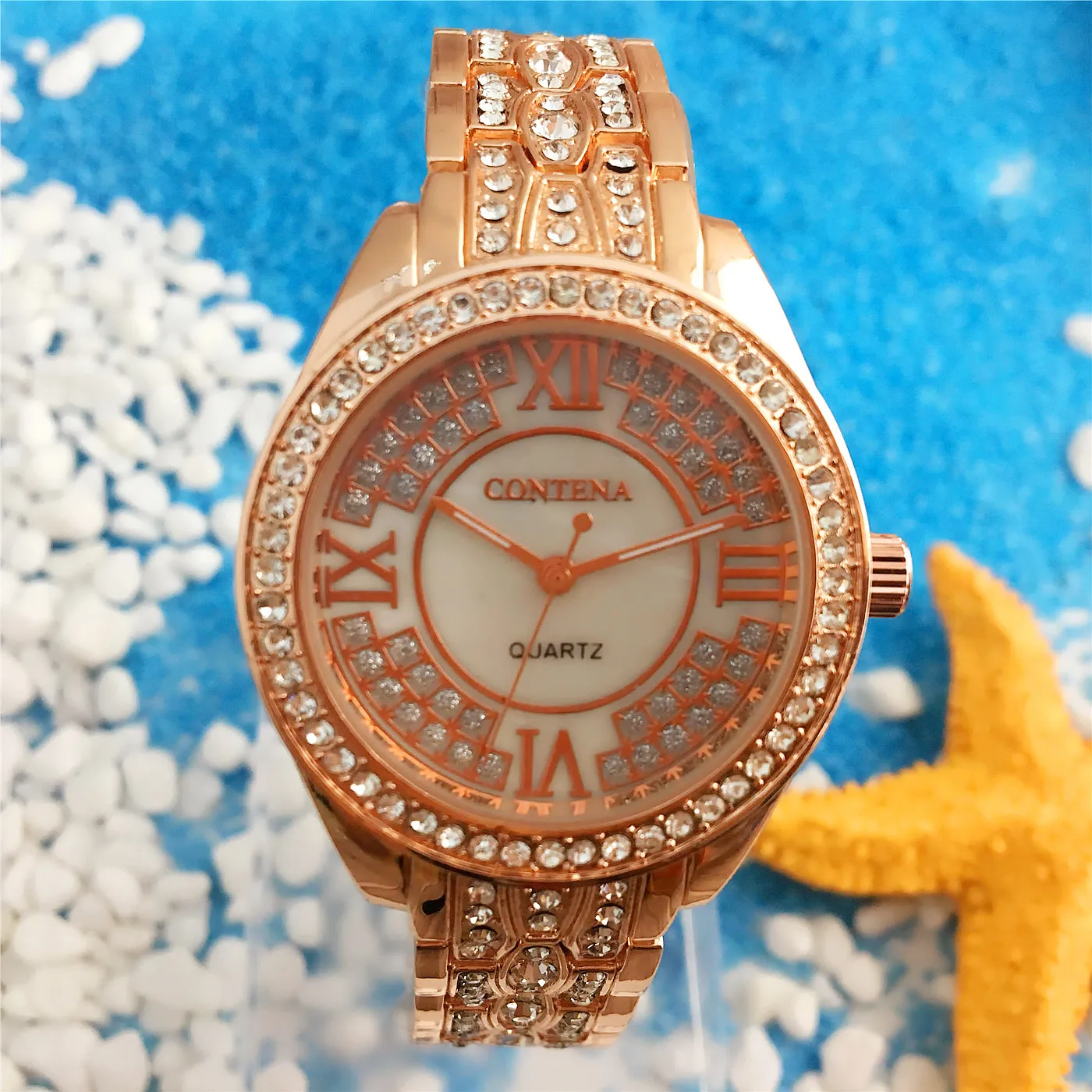 CONTENA Brand Fashion Wristwatches Women Stainless Steel Band Women