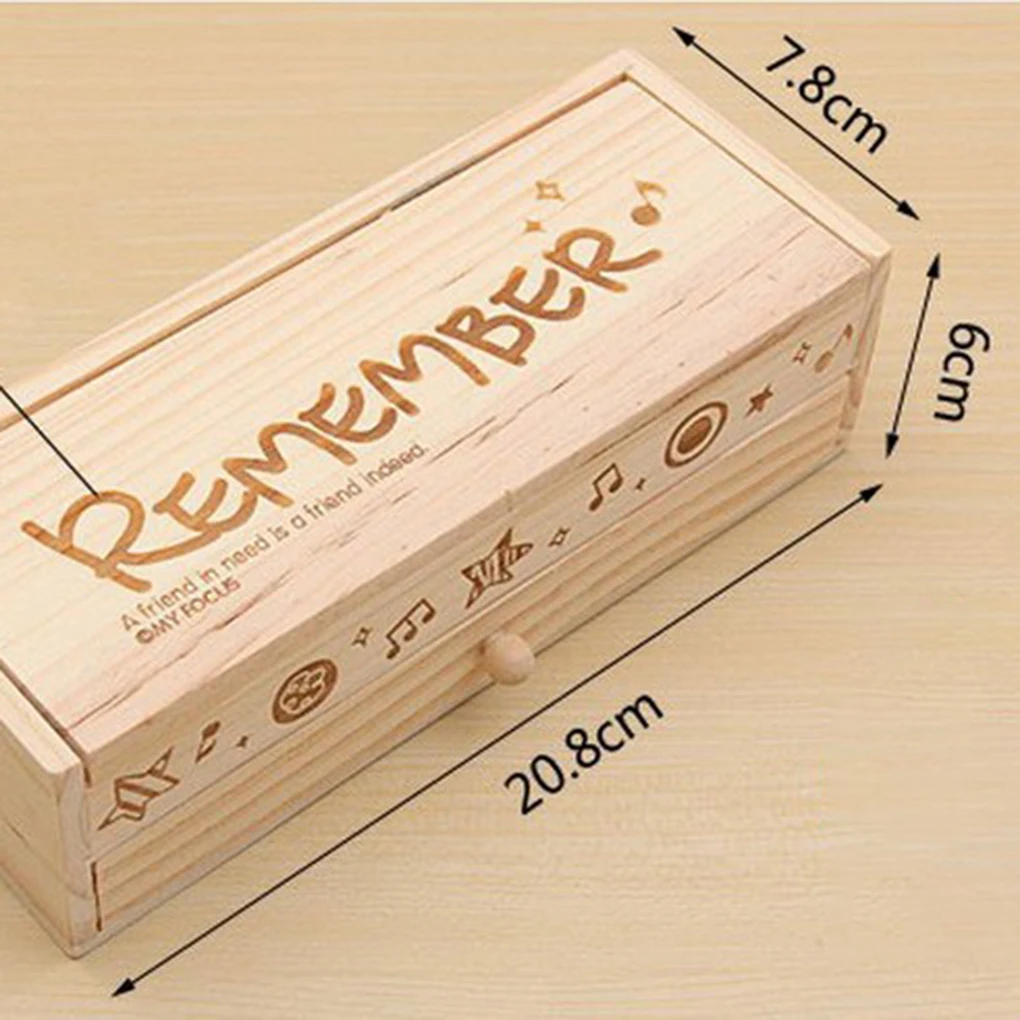 Коробка для хранения деревянная ручка Карандаш Чехол Держатель для монет канцелярская коробка для хранения Горячая по всему миру деревянная организация