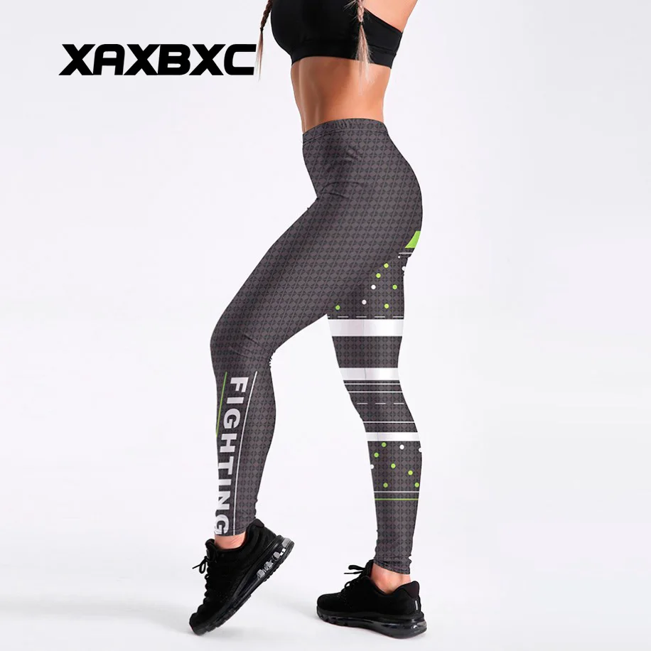 Xaxbxc 4001 сексуальная девушка карандаш брюки новый красочный горошек в полоску принты эластичный тонкий Фитнес тренировки Для женщин