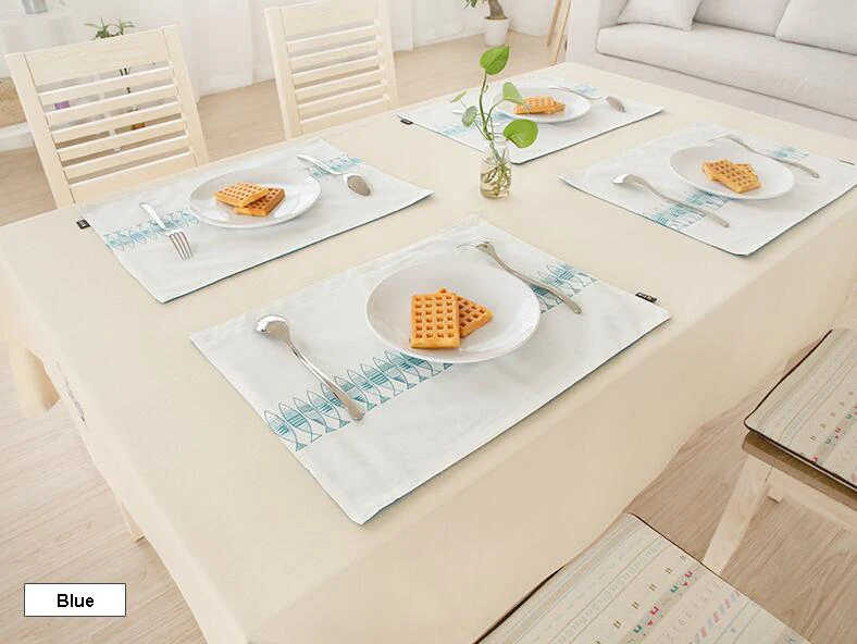 Cotton Linen Placemat Fabric Dining Table Mats Rugs Eco friendly Table Pad Coaster Japan