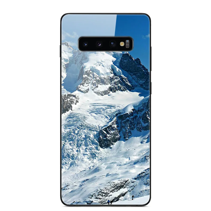 Чехол для samsung Galaxy S10 S10Plus, чехол из закаленного стекла для телефона, черный Чехол-бампер из ТПУ для samsung S10 Plus S10E S10+ s 10 - Цвет: 21
