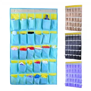 

30cases mobile phone hanging bag dormitory classroom wall bag multilayer bag door wall hanging pocket 90*54cm