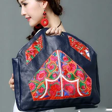 Модные Роскошные Корова Пояса из натуральной кожи Национальный Вышивка сумки Bolsos Mujer женские вышитые ретро сумки Сумка