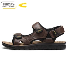 Camel Active Hook& Loop мужские сандалии из натуральной кожи Уличная Повседневная обувь мужские кожаные сандалии мужская пляжная обувь 18076