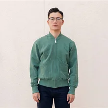 Un C E 70S Vintage pesada cremallera sudaderas con capucha tres colores Regular Fit Jersey Hip-hop 480g de Rebeca de algodón