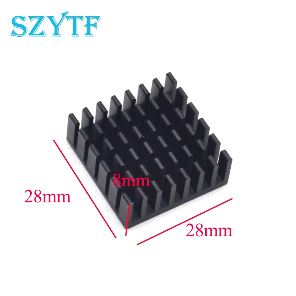 1pcs Heat sink 28*28*8MM (black slot) high-quality radiator