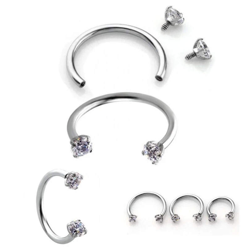 

Piercing Septo Nose Lip Eyebrow Ear Septum Cartilage Helix Captive Hoop Ring Percing Labret Nariz Aro Nez 16g 316 Steel 8mm