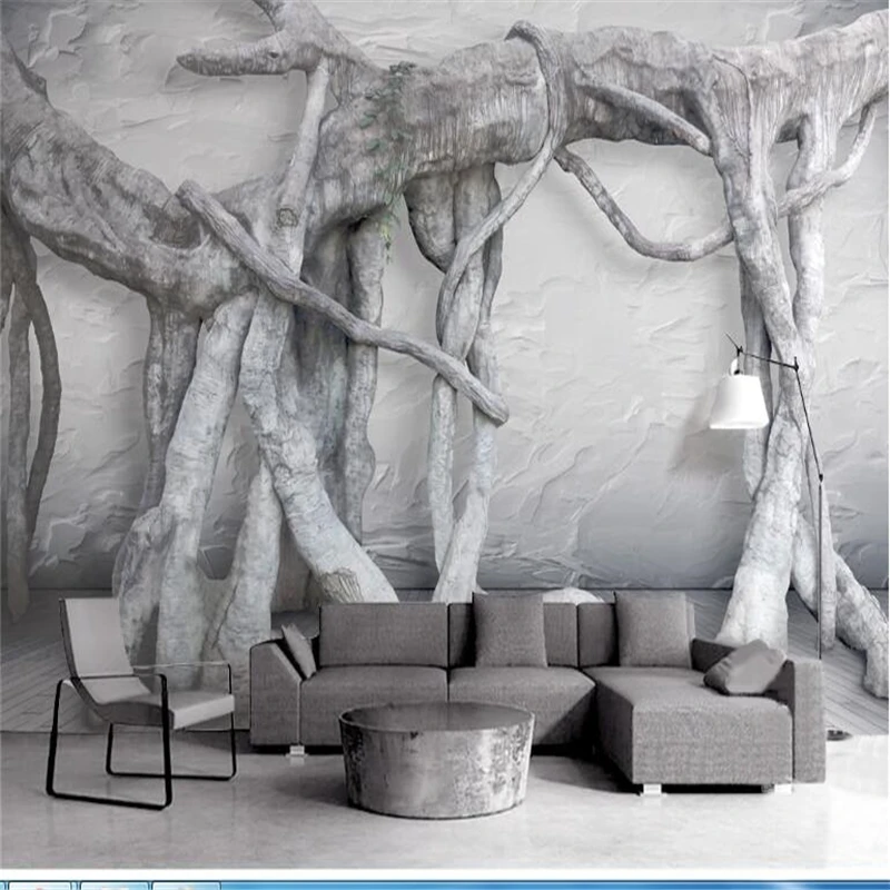 

beibehang wallpaper 3d on the wall Photo wallpaper art personality root tree abstract forest wallpaper for walls 3 d Mural 3d