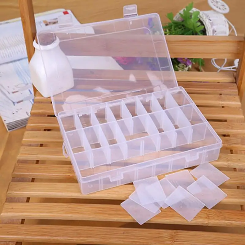 24 отсека пластиковая коробка для хранения таблеток органайзер для макияжа коробка для хранения конфет коробка для хранения косметики Чехол-Органайзер