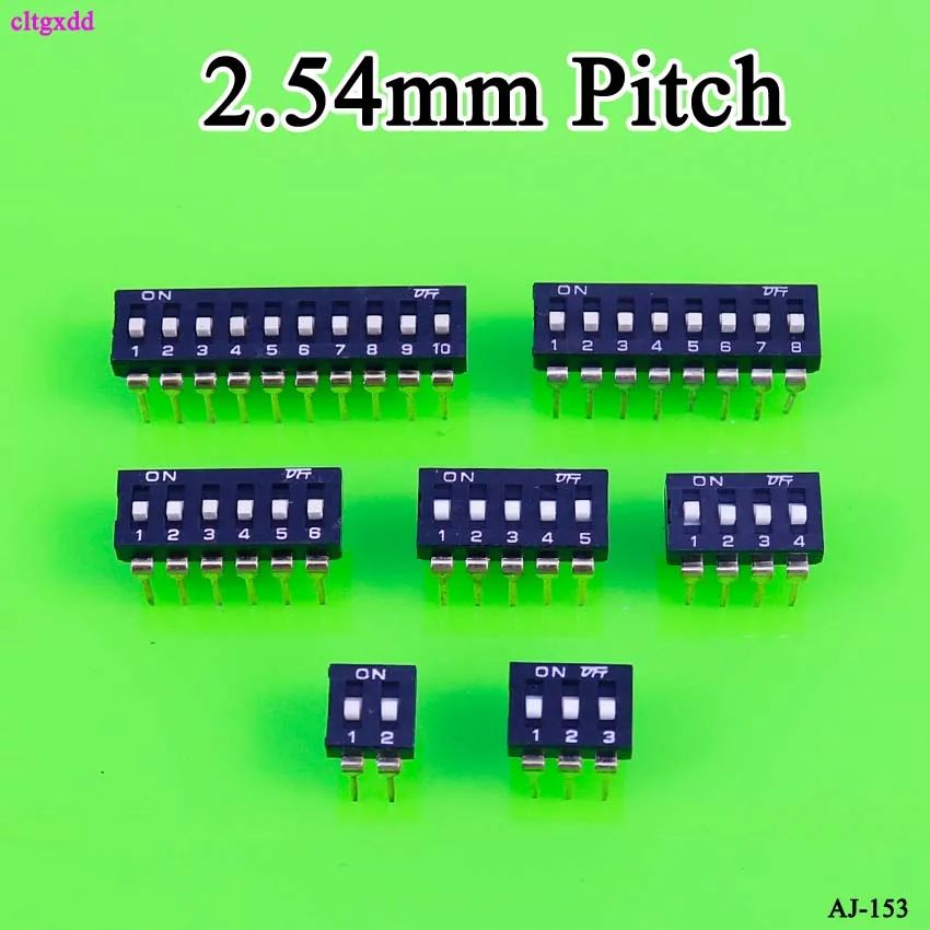 Cltgxdd Slide type Switch Module 2 3 4 5 6 8 10 PIN 2,54 мм позиционный способ DIP Pitch тумблер черный Щелчковый выключатель переключатель