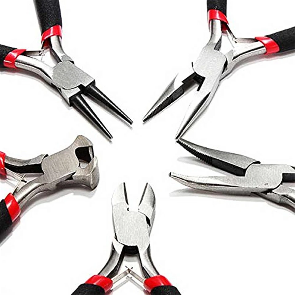 5pcs Stainless Steel Needle Nose Pliers Jewelry Making Hand Toolin