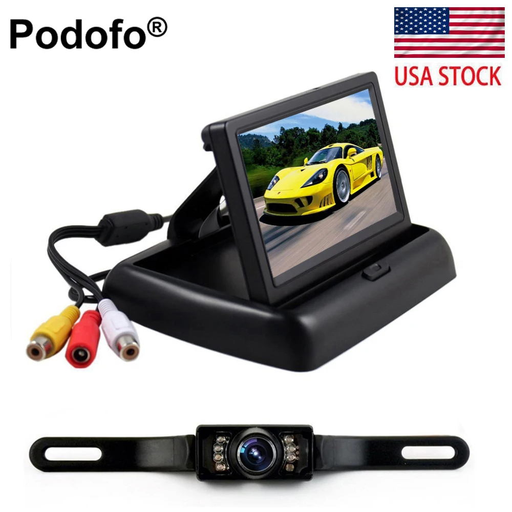 

4.3" Car Flodable TFT LCD Car Rear View Camera Monitor Vehicle Video Parking System Reversing Kit Car-styling