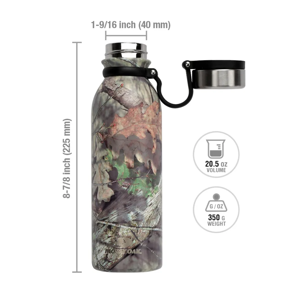 Number One Dad - Green Camo Stainless Steel Wide Mouth Water Bottle