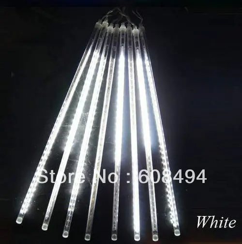 

50cm SMD3528 LED Meteor Snowfall Rainfall shower cascading lights 8 tube(60 SMD/ tube) Christmas Xmas Garden Wedding party-White