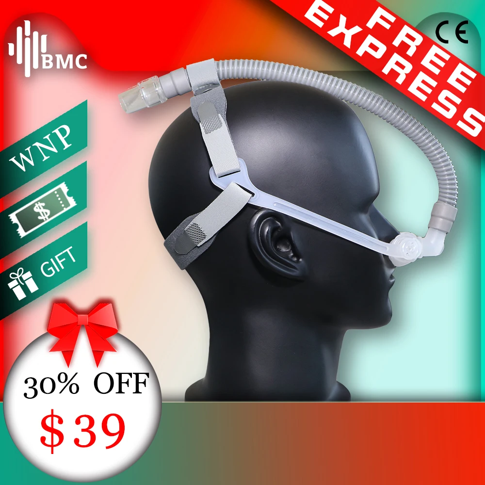 BMC WNP Nasal Pillow CPAP Mask Silicone Gel SML Size Cushion All In