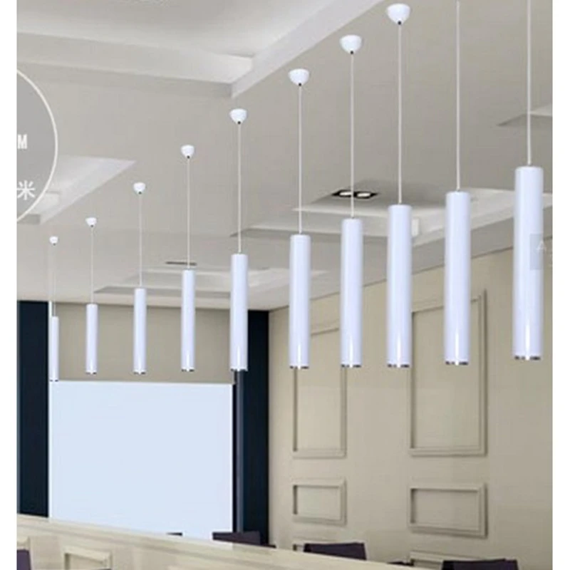 LukLoy подвесной светильник, светильник для кухни, столовой, бара, украшение для прилавка 8 см, цилиндрическая труба, подвесной светильник, алюминиевый светильник