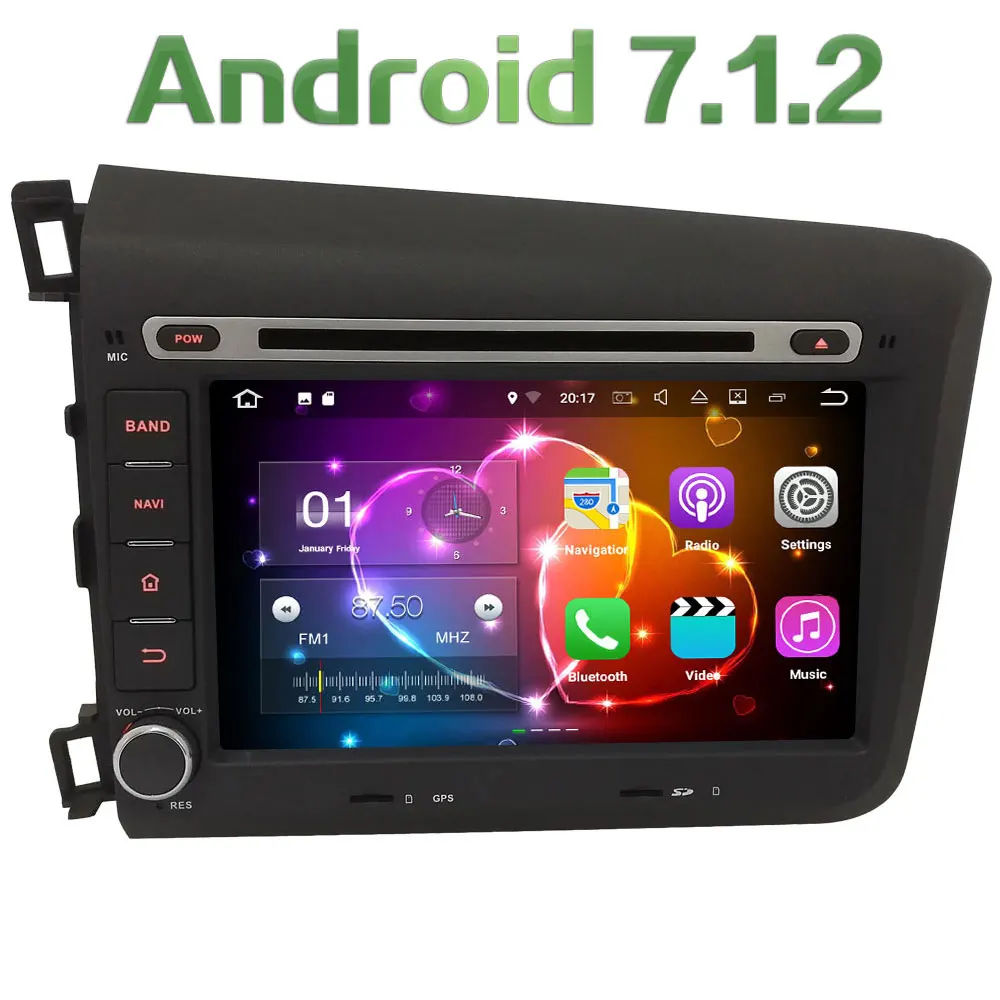 8 Quad Core Android 7 1 2GB RAM 4G WiFi SWC DAB font b Multimedia b