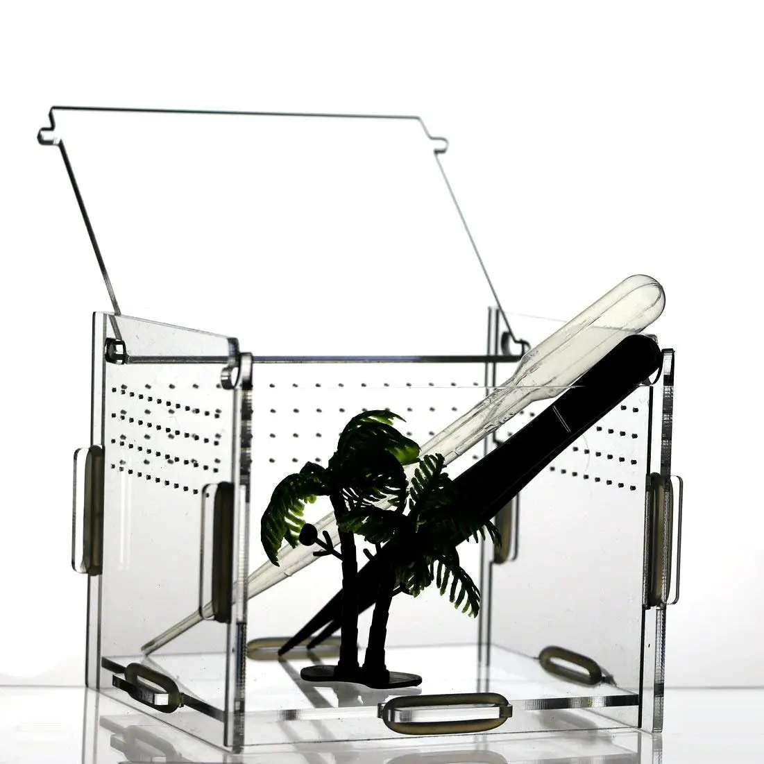 

Terrariums Mini Vivariums Crystal Habitat DIY High transparent Acrylic Ideal for Insect Cricket Spider Snail Reptile 4x3.8x3.8