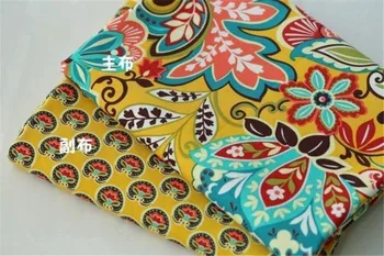 

Yellow floral design patchwork Sewing cotton fabric for handwork quilting Crafts Bundle Baby and children's Clothes Tissues