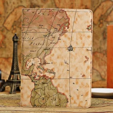 Hot Sale Fashion Map Tablet Cover Case for Ipad 2 / 4 Wallet Style Flip Bracket Leather Sleeve for ipad 3 Auto Wake/Sleep Dec26