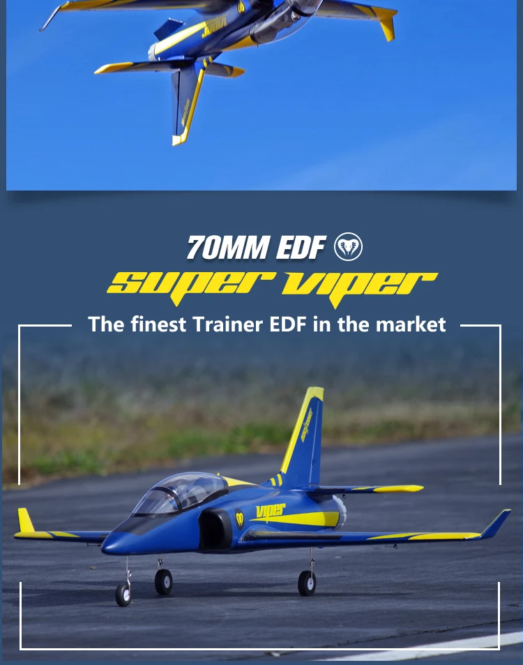 Fms 70mm Ducted Fan Edf Super Viper Jet Trainer Blue 6s 6ch With Retracts Flaps Epo Pnp Rc Airplane Model Plane Aircraft Avion Rc Airplanes Aliexpress
