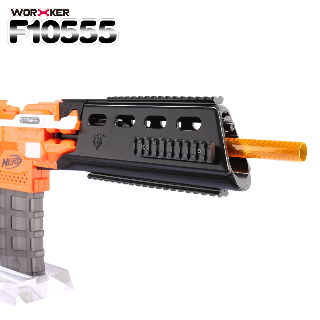 

Worker f10555 G362.0 3D Printing Long Type Front Tube Kit for Nerf N-Strike Elite Stryfe Blaster - Black